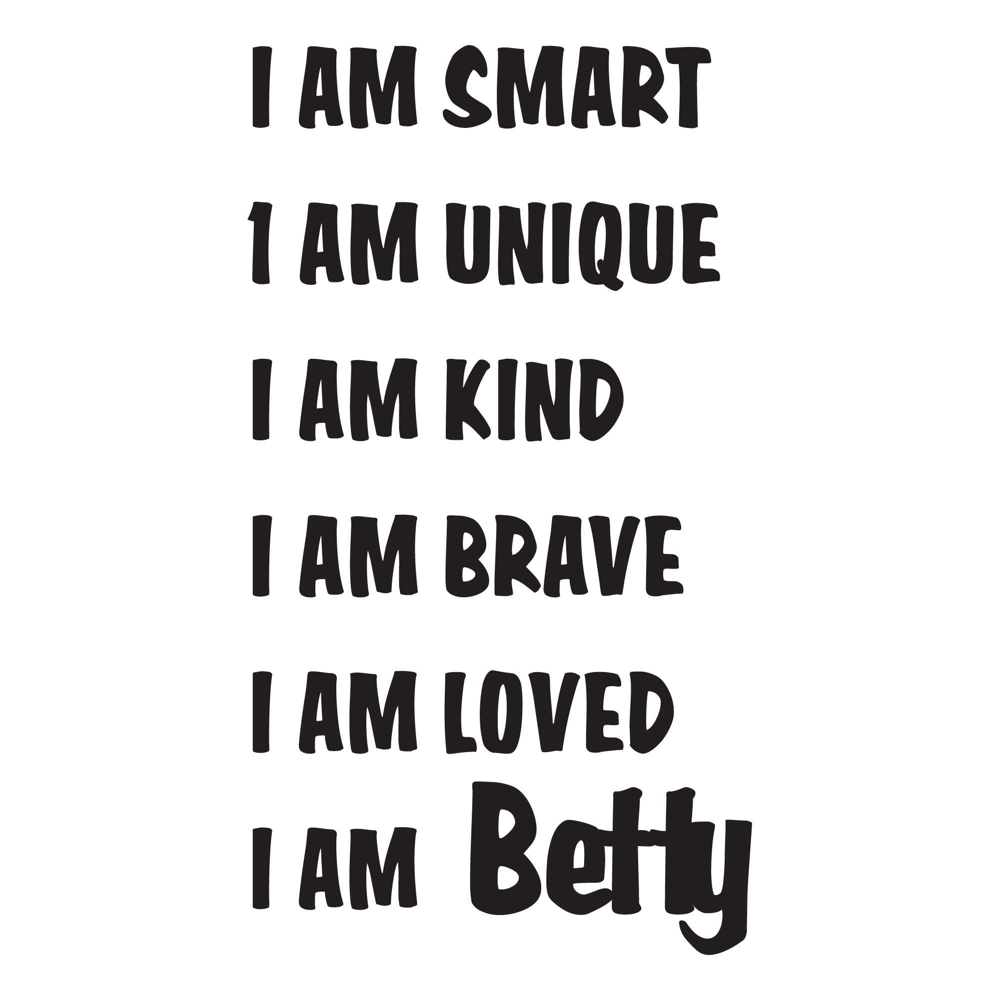 Holiday Gift Girls I Am Smart I Am Unique I Am Kind Encouraging Girly Holiday gift girls i am smart i am unique i am kind encouraging girly