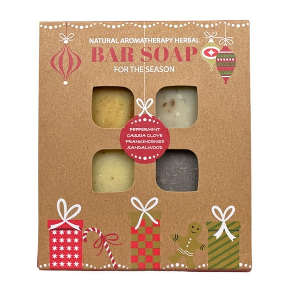 Holiday Gift Sampler - 4 Assorted Soaps (1 oz each) in Gift Box