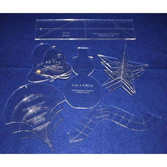 Holiday Gift Set - 1/4" Acrylic-- 12 Pieces -Quilting Templates