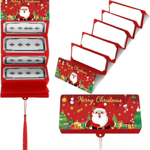 Holiday Gift Storage Envelope With 10 Cards For Christmas Money Box