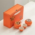 thumbnail image 1 of Holiday Gift Tea Set Orange Gift Box With Hand Gift Persimmon Ruyi Tea Set Persimmon Teapot Tea Cup, 1 of 8