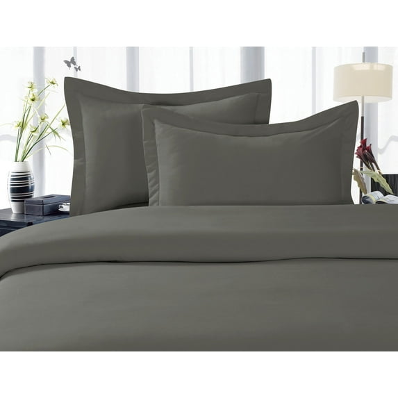 Holiday Gift WRINKLE FREE 3-Piece Duvet Cover Set, Full/Queen, Gray