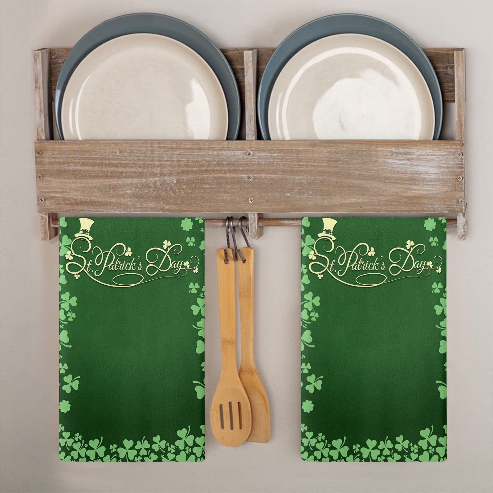 Holiday Gifts 2024 2PC Kitchen Towels Dishcloths St Patrick's Day