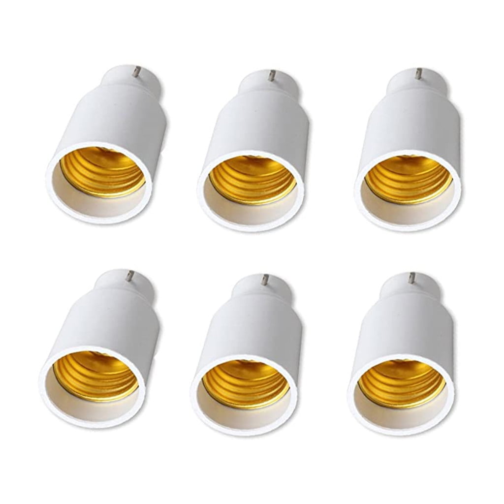 Holiday Gifts B22 to E27 Bulb Adapters 6 Pack Lamp Holder Converter