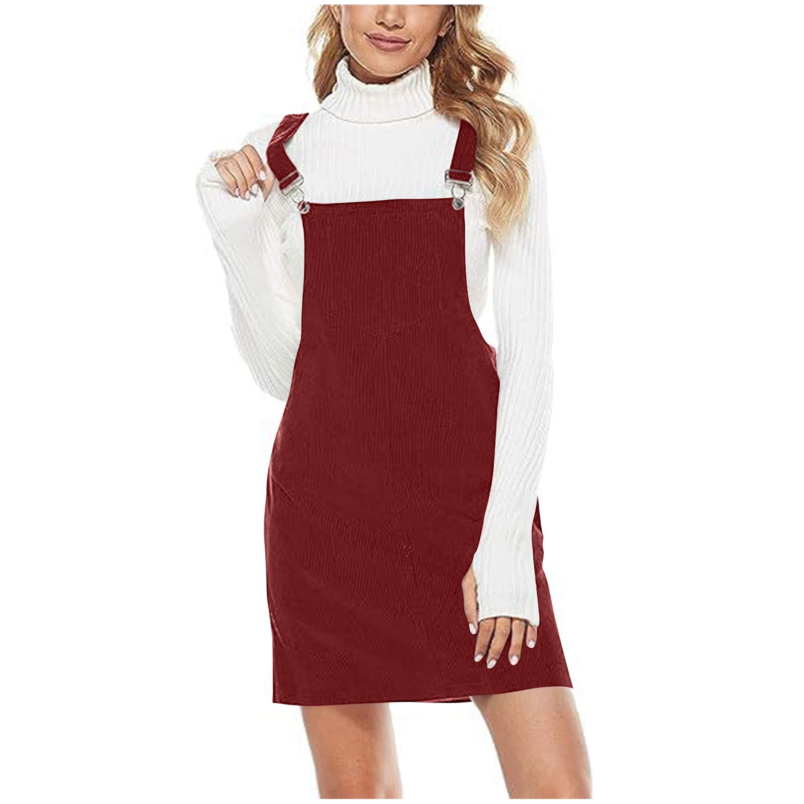 ⭐︎こりこり！⭐︎ Holiday Gifts Horkkom Women's Corduroy Mini Dress Cute