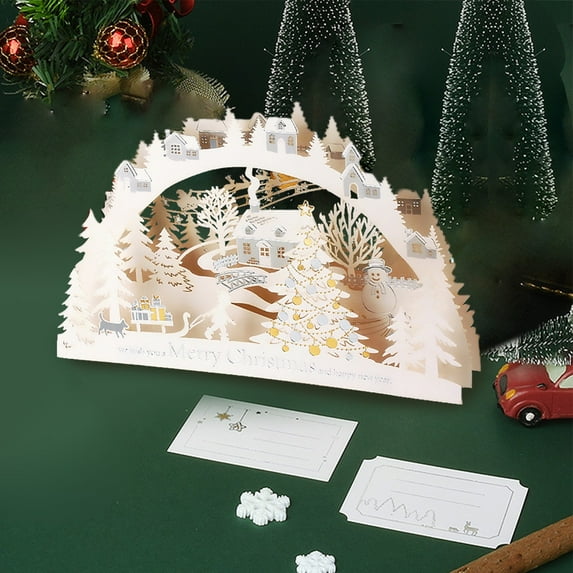 JOGZMZ Christmas Greeting Cards, 3D Pop-up Greeting Card with Envelopes, Christmas Gifts Sending Blessings to Friend ( Christmas Tree )