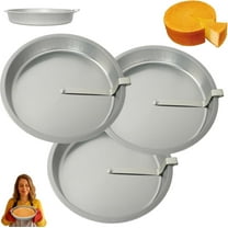 Holiday Gifts New Cake Pan 9.8 Nonstick Release Round Cake Pan with Built-In Swivel Blade -Out Baking Pan for Cakes, Silvers