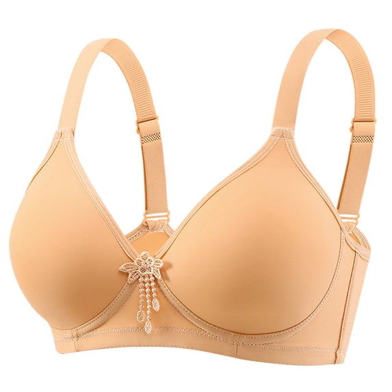 Holiday Gifts Savings! Pejock Womens Plus Size Bra Double Support Wireless Bra with Adjustable Straps Full-Coverage Bras