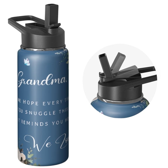 Holiday Gifts Themed Inspired 18oz Sports Performance Holiday Gifts Themed Water Bottle Stainless Steel Wide Mouth Handle Lid Cold 24H