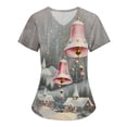 thumbnail image 1 of Holiday Gifts! Titcea Christmas Scrubs for Women Short Sleeve V Neck Casual Working Uniform Tops with Pockets Shirts Workwear Scrub Tops, 1 of 3