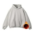 thumbnail image 1 of Holiday Gifts! Titcea Hoodies for Men Fleece Lined Solid Color Pullover Hoodie Loose Comfort Casual Long Sleeve Sweaters with Pockets, 1 of 8
