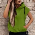 thumbnail image 1 of Holiday Gifts! Titcea Hoodies for Women Solid Color Oversized Sleeveless Hoodie with Pockets Loose Casual Pullover Sweatshirt, 1 of 7