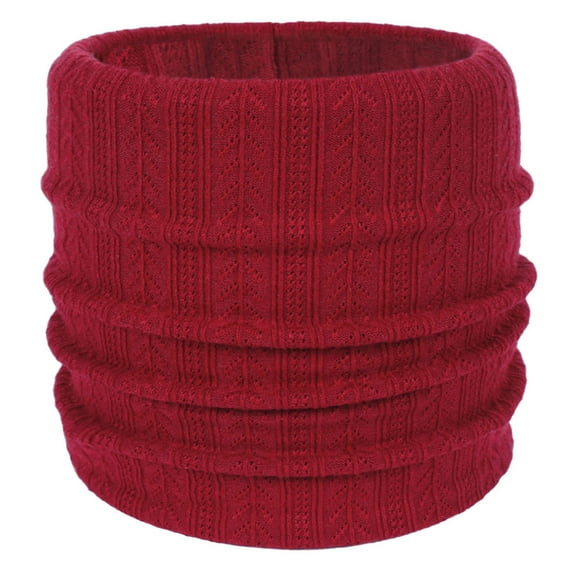 Holiday Gifts! Titcea Neck Gaiter Women Cotton Solid Color Wind Protection Fleece Winter Neck Warmer Thick Scarf for Women