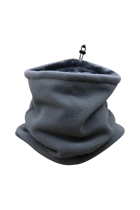 Holiday Gifts! Titcea Neck Gaiter Women Drawstring High Neck Thick Solid Color Wind Protection Fleece Winter Neck Warmer Thick Scarf for Women