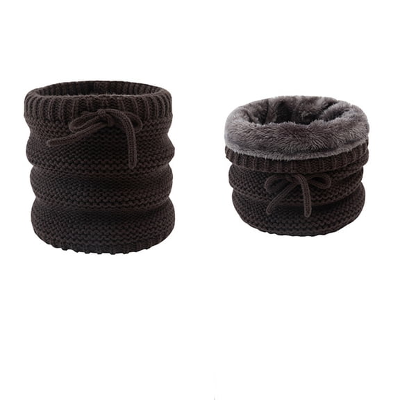 Holiday Gifts! Titcea Neck Gaiter Women Drawstring High Neck Thick Solid Color Wind Protection Fleece Winter Neck Warmer Thick Scarf for Women