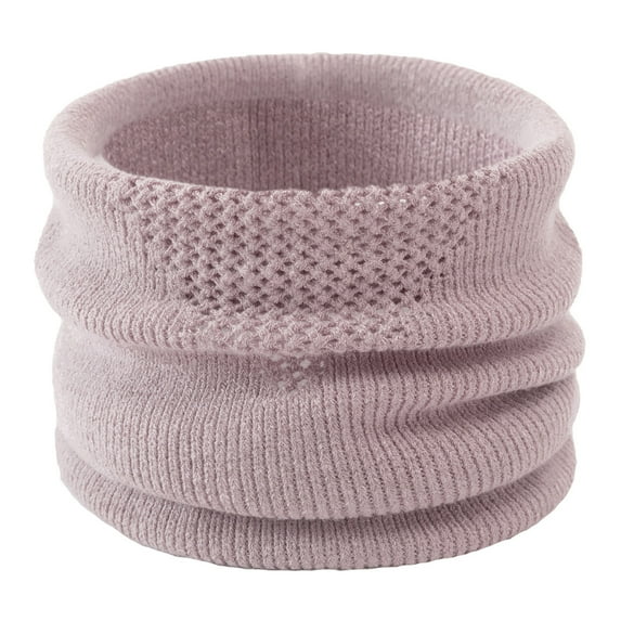 Holiday Gifts! Titcea Neck Gaiter Women Knitted Solid Color Wind Protection Fleece Pullover Winter Neck Warmer Thick Scarf for Women