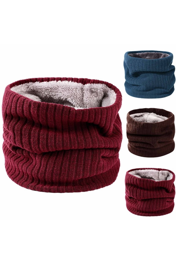 Holiday Gifts! Titcea Neck Gaiter Women Solid Color Wind Protection Face Cover Fleece Winter Neck Warmer Thick Scarf for Women