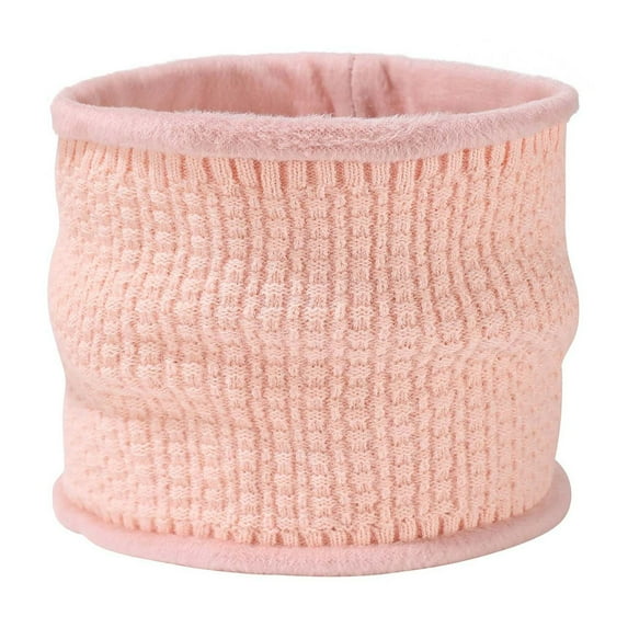 Holiday Gifts! Titcea Unisex Neck Gaiter Double-Layer Solid Color Wind Protection Knitted Neck Warmer Thick Scarf for Men Women