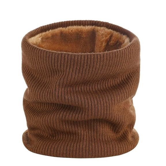 Holiday Gifts! Titcea Unisex Neck Gaiter Double-Layer Solid Color Wind Protection Knitted Neck Warmer Thick Scarf for Men Women