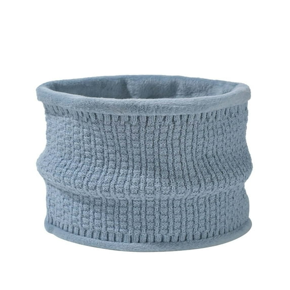 Holiday Gifts! Titcea Unisex Neck Gaiter Double-Layer Solid Color Wind Protection Knitted Neck Warmer Thick Scarf for Men Women