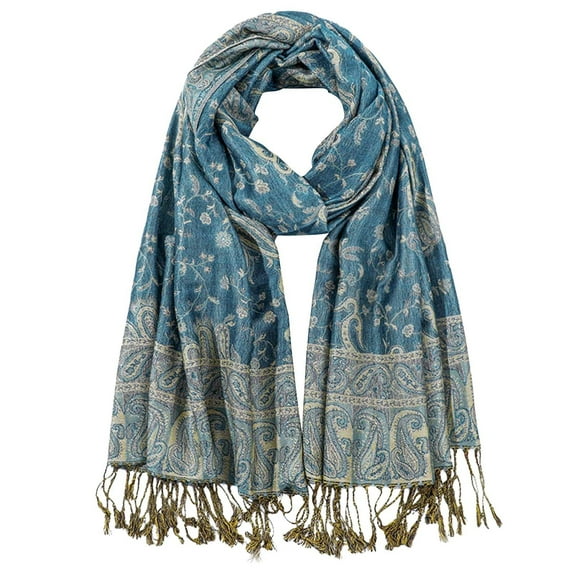 Holiday Gifts! Titcea Winter Scarf for Women Ethnic Style Thicken Tassels Solid Color Lengthening Shawls Wraps Windproof Warm Outdoor Cold Protection Scarves