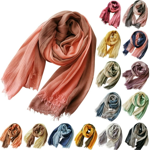 Holiday Gifts! Titcea Winter Scarf for Women Lightweight Elasticity Patchwork Print Windproof Warm Outdoor Cold Protection Scarves