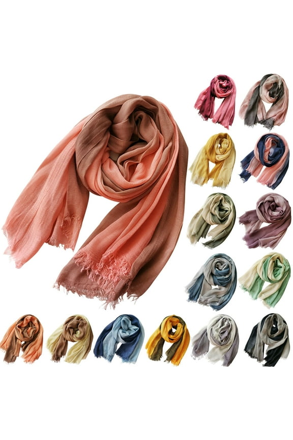 Holiday Gifts! Titcea Winter Scarf for Women Lightweight Elasticity Patchwork Print Windproof Warm Outdoor Cold Protection Scarves