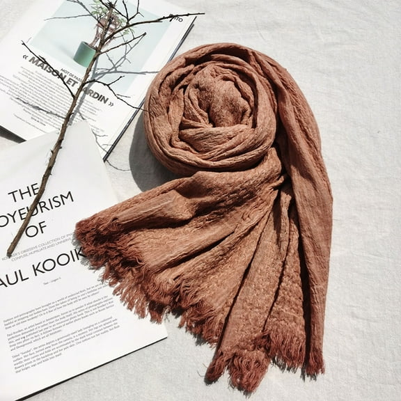 Holiday Gifts! Titcea Winter Scarf for Women Lightweight Elasticity Solid Color Windproof Warm Outdoor Cold Protection Scarves