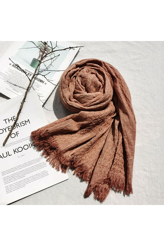 Holiday Gifts! Titcea Winter Scarf for Women Lightweight Elasticity Solid Color Windproof Warm Outdoor Cold Protection Scarves