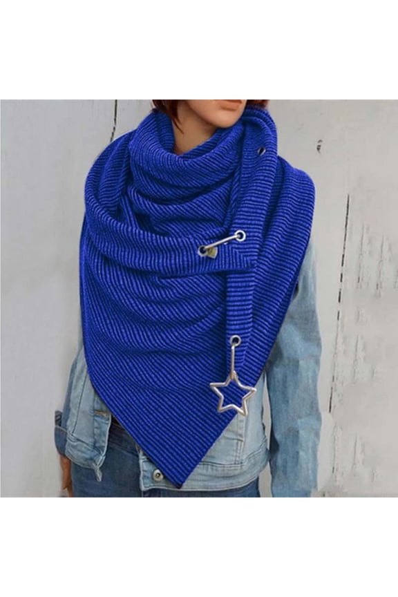 Holiday Gifts! Titcea Winter Scarf for Women Star Decoration Retro Style Shawls Wraps Windproof Warm Outdoor Cold Protection Scarves