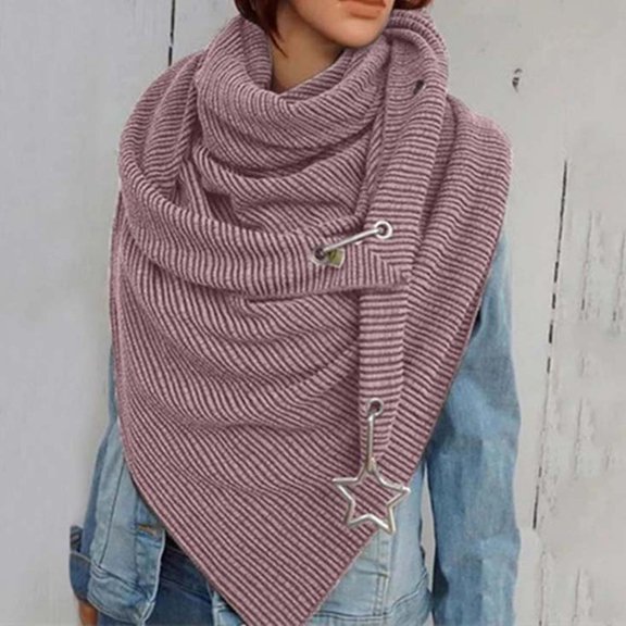Holiday Gifts! Titcea Winter Scarf for Women Star Decoration Retro Style Shawls Wraps Windproof Warm Outdoor Cold Protection Scarves