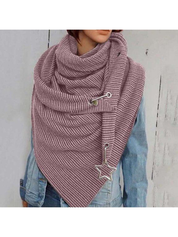 Holiday Gifts! Titcea Winter Scarf for Women Star Decoration Retro Style Shawls Wraps Windproof Warm Outdoor Cold Protection Scarves