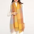 thumbnail image 1 of Holiday Gifts! Titcea Winter Scarf for Women Thicken Tassels Plaid Print Shawls Wraps Windproof Warm Outdoor Cold Protection Scarves, 1 of 3