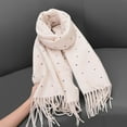 thumbnail image 1 of Holiday Gifts! Titcea Winter Scarf for Women Thicken Tassels Solid Color Shawls Wraps Windproof Warm Outdoor Cold Protection Scarves, 1 of 3