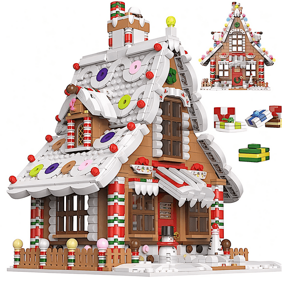 Holiday Gingerbread Building Block House | General Jim's Toys & Bricks | GJ-CGBH