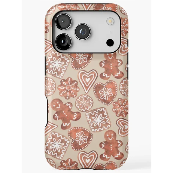Holiday Gingerbread Cookies Pattern Tough Phone Case for iPhone 13
