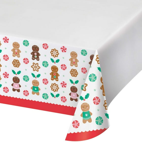 Holiday Gingerbread Sweets Paper Tablecloth