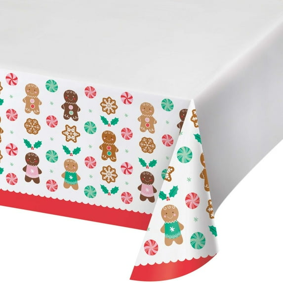 Holiday Gingerbread Sweets Paper Tablecloth