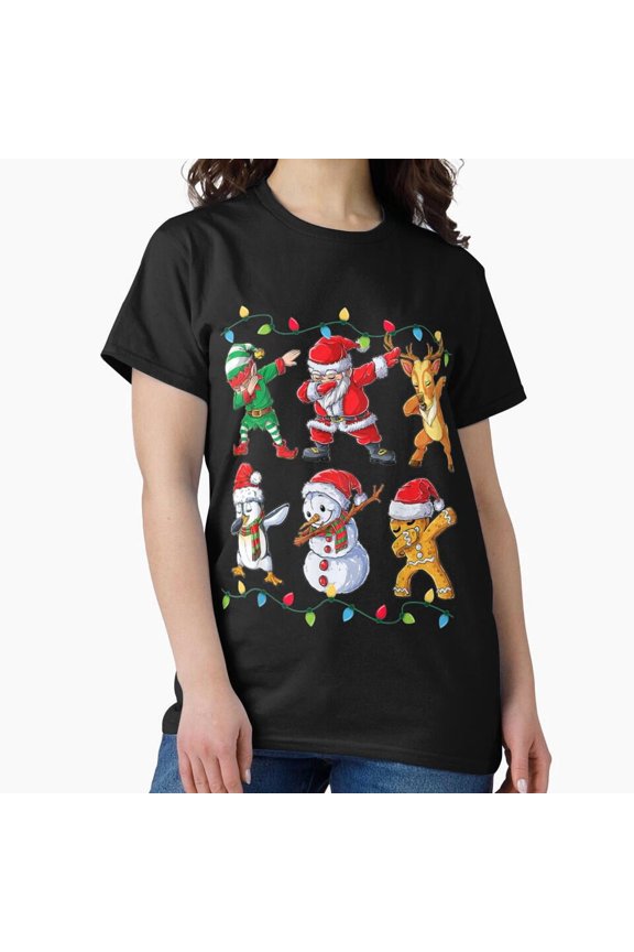 Holiday Giver Dabbing Festive Christmas Winter Dance Cheer Unisex T-Shirt, up to size 5XL