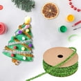thumbnail image 1 of Holiday Glitter Christmas Ribbon 8mm - Metallic Yarn Garland Fringe for Gift Wrapping and Tree Decoration, 10 Yard Roll of Festive Ribbon, 1 of 5