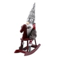 thumbnail image 1 of Holiday Gnome Rocking Horse Style Handmade Swedish Tomte, Christmas Elf Decoration Ornaments, 1 of 9