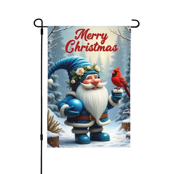 Holiday Gnome Winter Garden Flag 12 X 18 Inch Double Sided Seasonal Welcome Yard Outdoor Flag Christmas Decorations For Home Outside