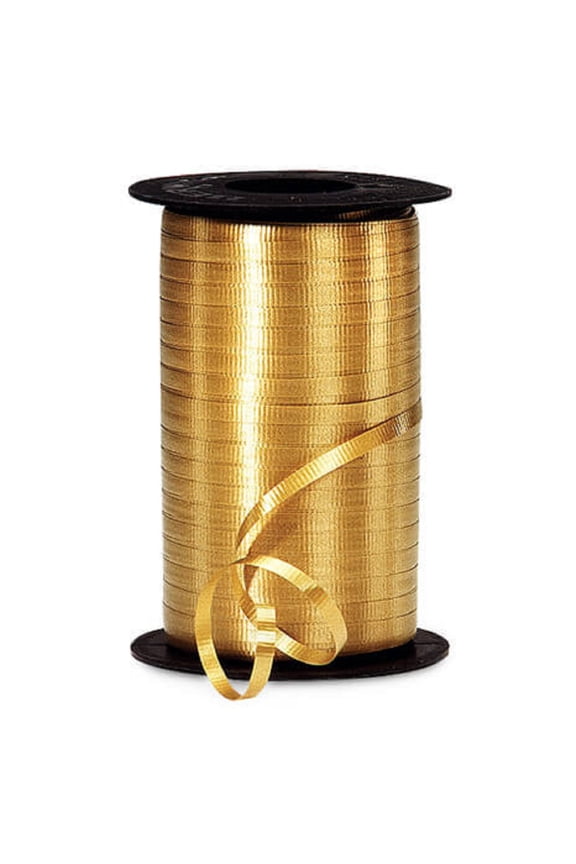 Holiday Gold Crimped Curling Ribbon - 3/16in. x 500 Yards (c3hg)