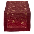 thumbnail image 1 of Holiday Gold Embroidery Sequined Burgundy Table Runner, 16"X108" Rectangular, 1 of 2