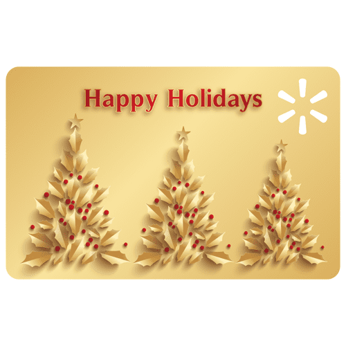 Holiday Golden Holly Walmart Gift Card