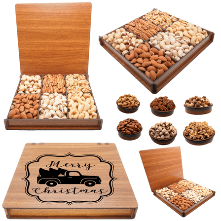 Holiday Gourmet Mixed Nut, Snack Box Family, Friends, Corporate Gifts, Christmas Nuts Gift Basket,