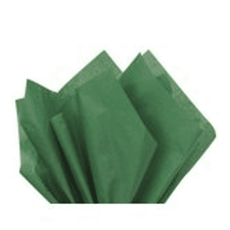 Forest Green Tissue Paper 15 Inch X 20 Inch - 100 Sheets Premium Quality  Tissue Paper by A1 bakery supplies Made in USA