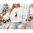 thumbnail image 1 of Holiday Greyhound Dog Lover Festive Warm Cozy Sweatshirt, up to size 5XL, 1 of 2