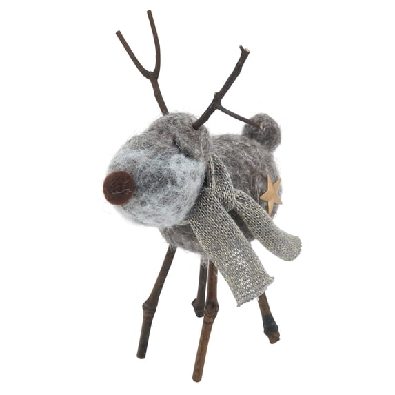 Holiday Handcrafted Decorations Christmas Figurines - Set of 2 (Reindeer 9")
