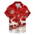 thumbnail image 1 of Holiday Hawaiian Shirt for Men Women Cute Christmas Hawaiian Shirts Festive Summer Beach Short Sleeve Button Down Shirt, 1 of 4